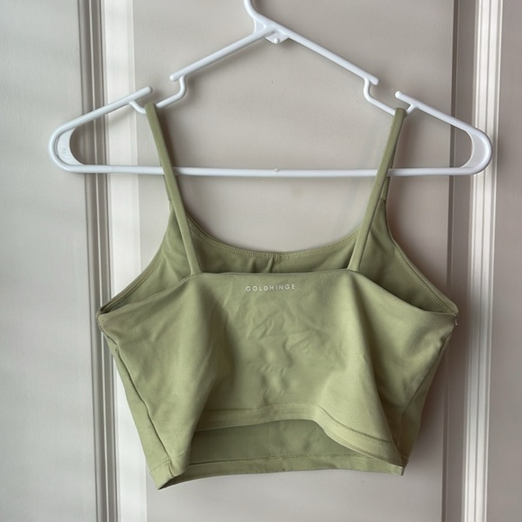 Gold Hinge Cropped Tank - Picture 2 of 3